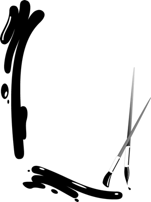 Artist Brushes Border