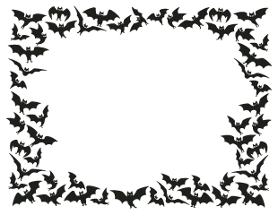 Bats, Bats, and More Bats Halloween Border