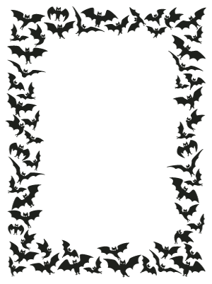 Bats, Bats, and More Bats Halloween Border
