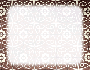 Brown Flower Design Border