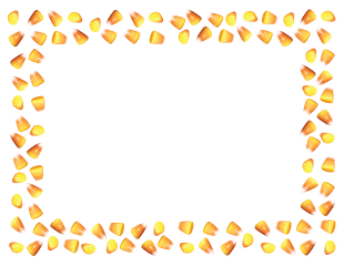 Candy Corn Halloween Border