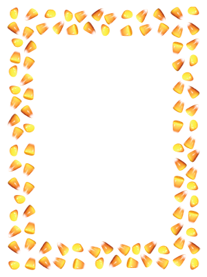 Candy Corn Halloween Border