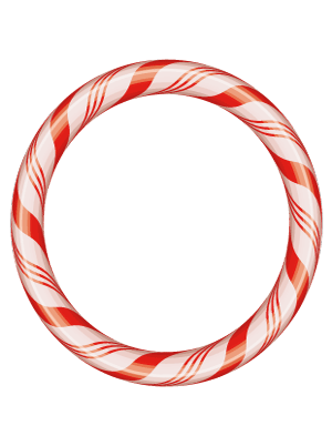 Circle Candy Cane Border