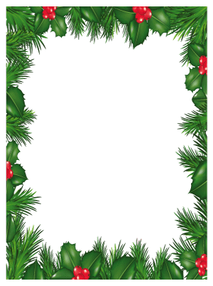 Christmas Holly Border