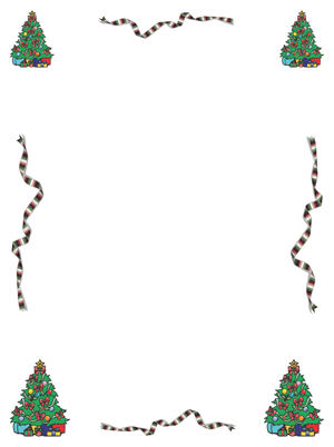Christmas Trees Christmas Border
