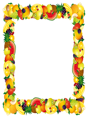 Colorful Fruit Page Border