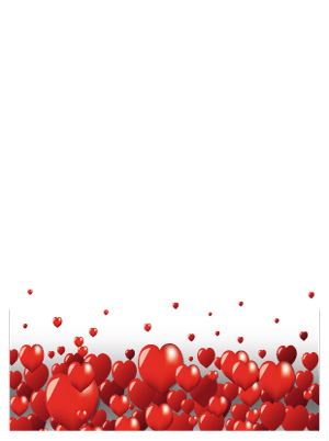 Floating Hearts Valentine's Day Border