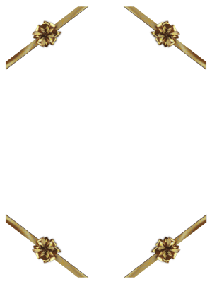 Gold Bows Christmas Border