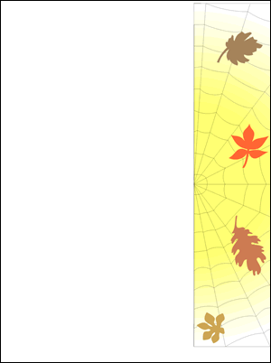 Leaves and Web Border