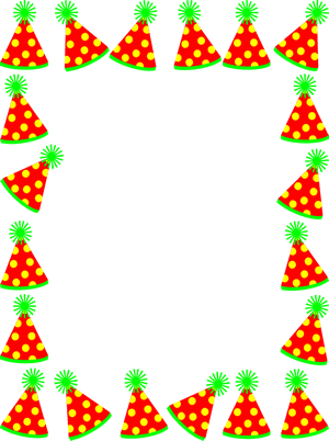 Party Hats Border