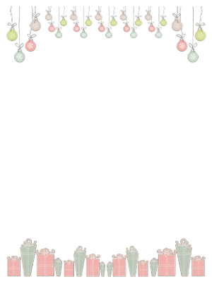Pastel Presents Christmas Border