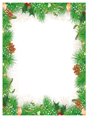 Pinecones, Branches and Holly Border