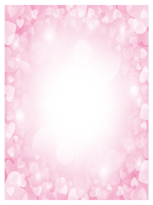Pink Hearts Valentine's Day Border