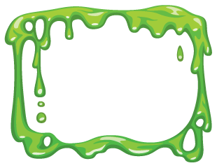 Green Slime Halloween Border