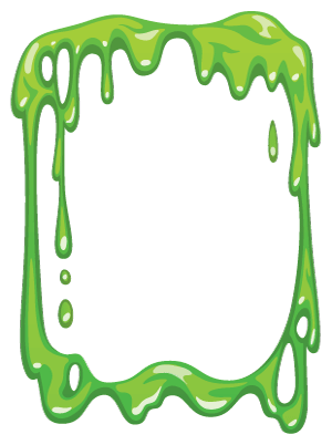 Green Slime Halloween Border