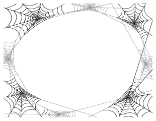 Spider Webs Halloween Border