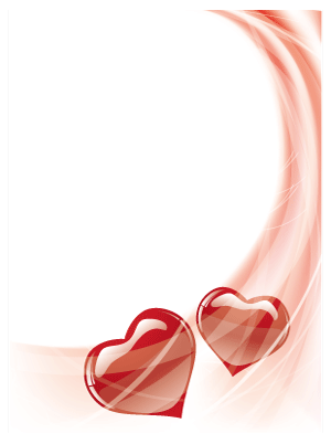 Swirling Hearts Valentine's Day Border